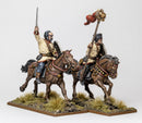 Late Roman Unarmored Cavalry, 28 mm Scale Model Plastic Figures Standard Bearer and Swordsman