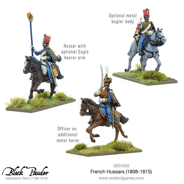 Black Powder Napoleonic Wars French Hussars 1808-1815, 28 mm Scale Model Figures Individual examples