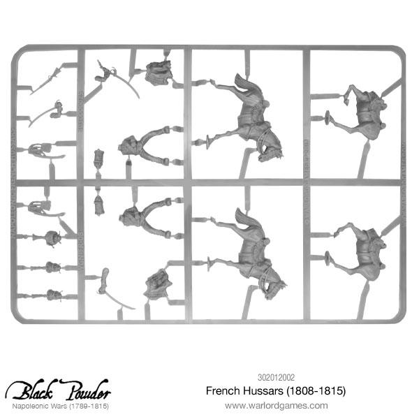 Black Powder Napoleonic Wars French Hussars 1808-1815, 28 mm Scale Model Figures Sample Frame