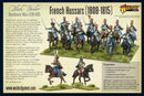 Black Powder Napoleonic Wars French Hussars 1808-1815, 28 mm Scale Model Figures Back of Box