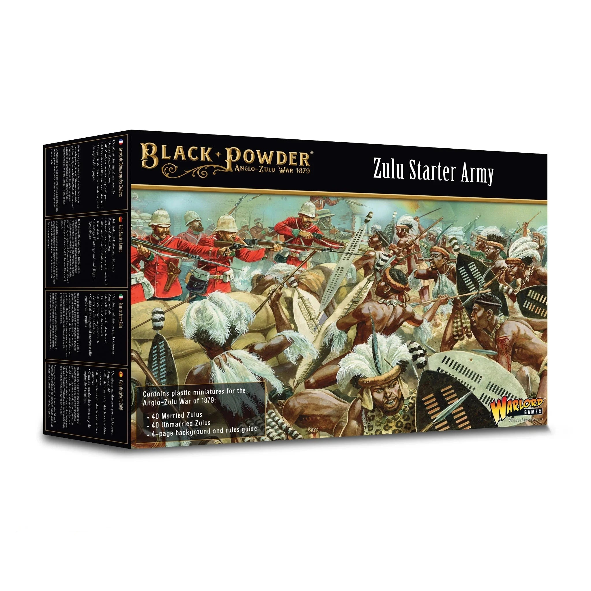 Black Powder Anglo Zulu War 1879 Zulu Starter Army, 28 mm Scale Model Figures