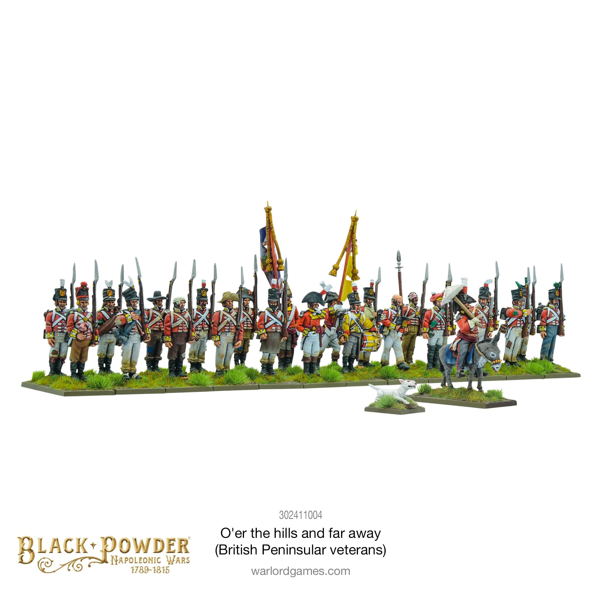 Black Powder Napoleonic Wars O’er The Hills And Far Away (British Peninsular Veterans), 28 mm Scale Model Figures Painted Example