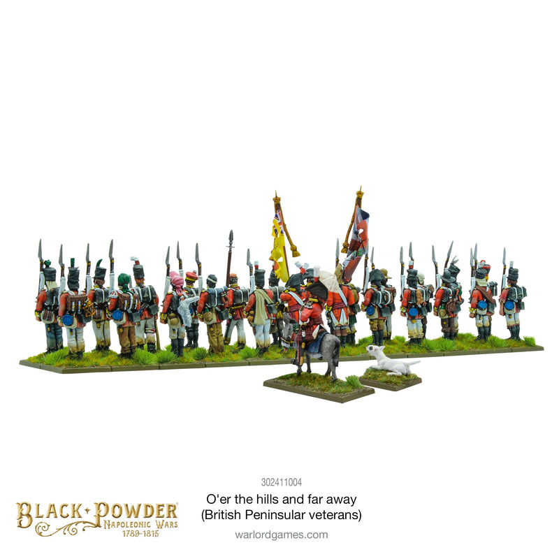 Black Powder Napoleonic Wars O’er The Hills And Far Away (British Peninsular Veterans), 28 mm Scale Model Figures Painted Example Back View