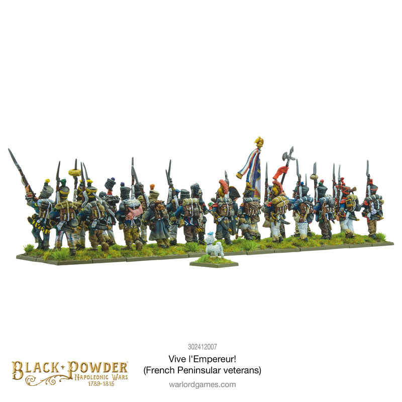 Black Powder Napoleonic Wars Vive L’Empereur! (French Peninsular Veterans), 28 mm Scale Model Figures Rear View