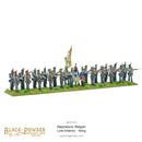 Black Powder Napoleonic Wars Belgian Line Infantry (Firing), 28 mm Scale Model Figures Painted Example