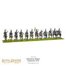 Black Powder Napoleonic Wars Belgian Carabiners, 28 mm Scale Model Figures Painted Rear View