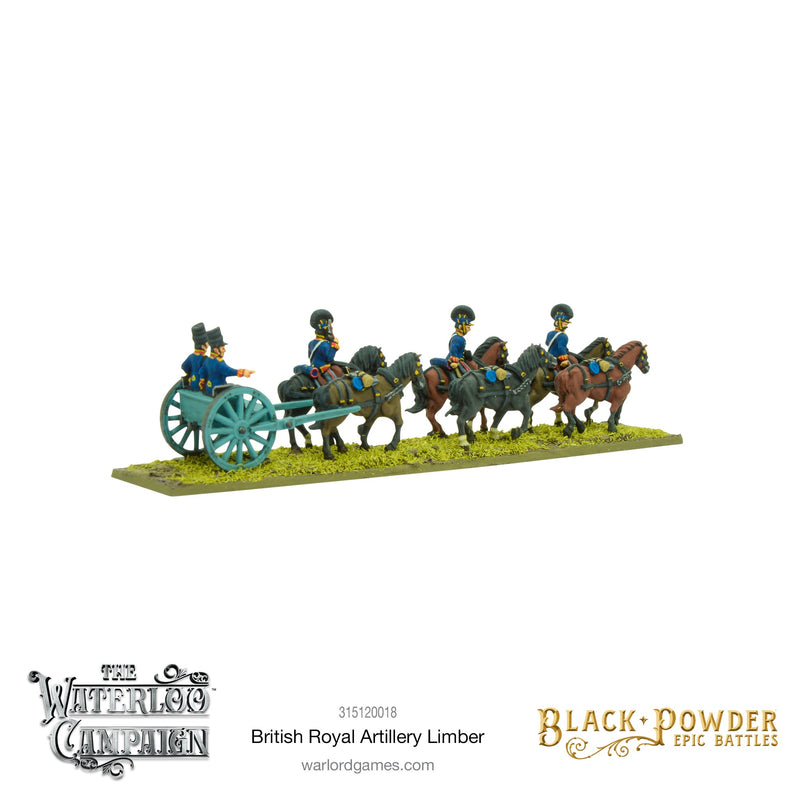 Black Powder Epic Battles: The Waterloo Campaign British Royal Artillery Limber Resign Kit Right Rear View