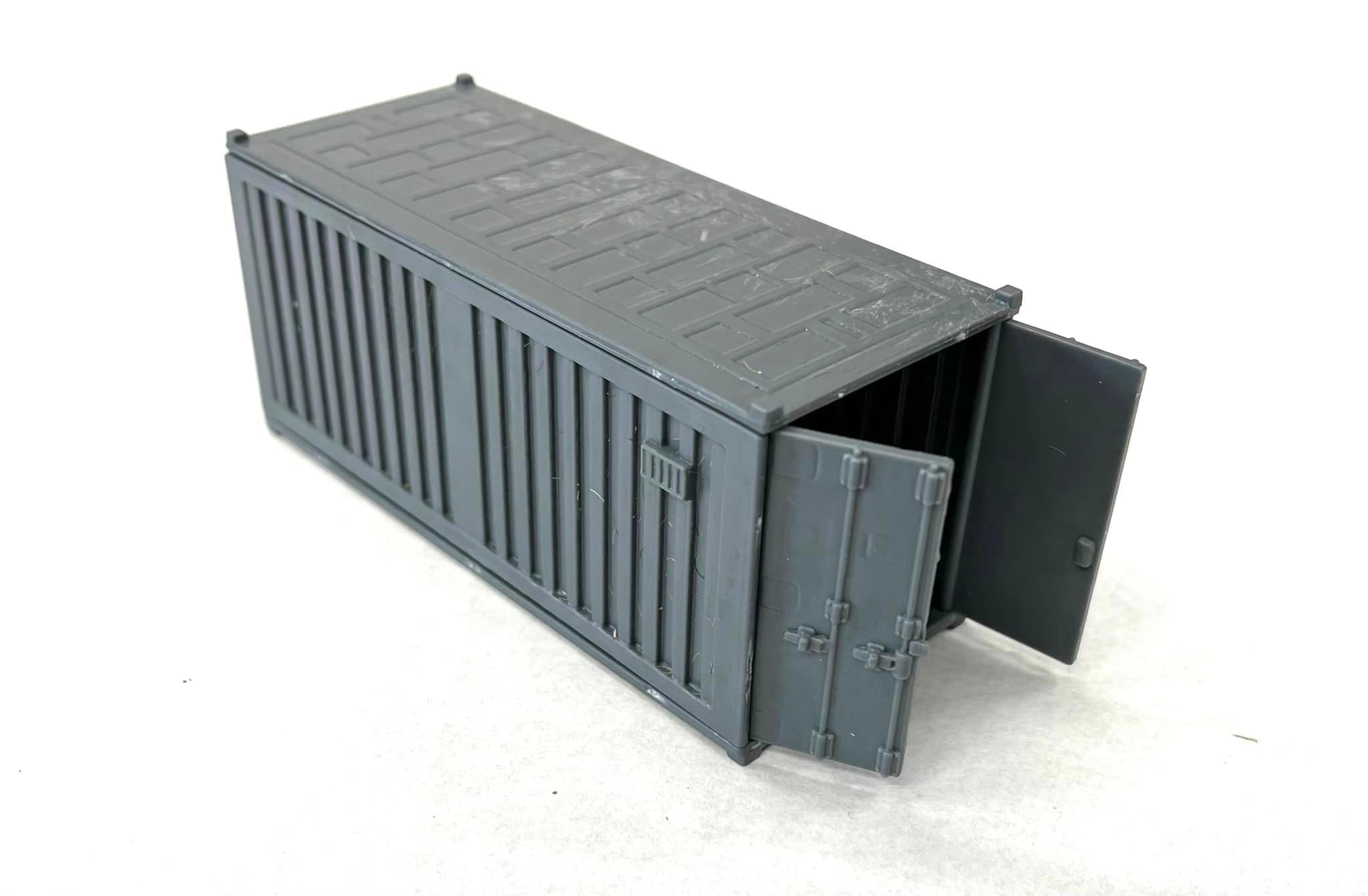 Shipping Container (20 ft) & 4 Pallets, 28mm Scale Scenery Completed Example Not Painted