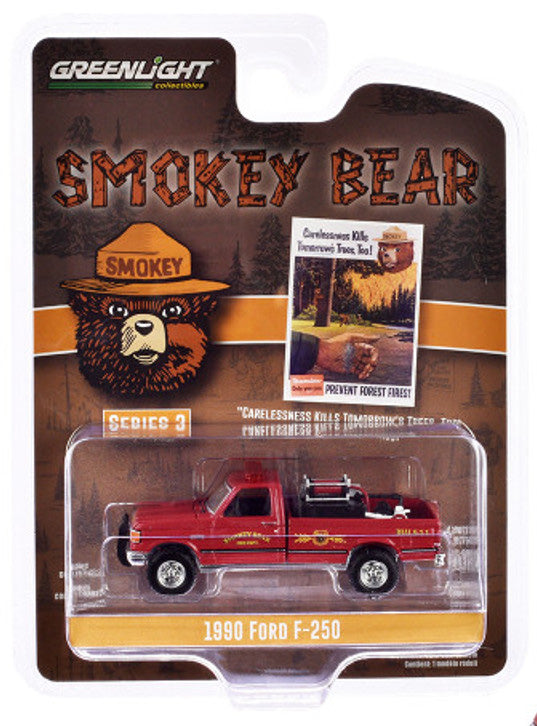 Blister packaging of Greenlight Smokey Bear Series 3 1990 Ford F-250