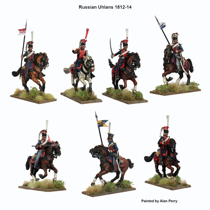 Napoleonic Russian Uhlans 1812 – 1814, 28 mm Scale Model Plastic Figures Painted Examples