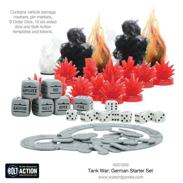 Bolt Action Tank War German Starter Set, 28 mm Scale Models Game Acessories