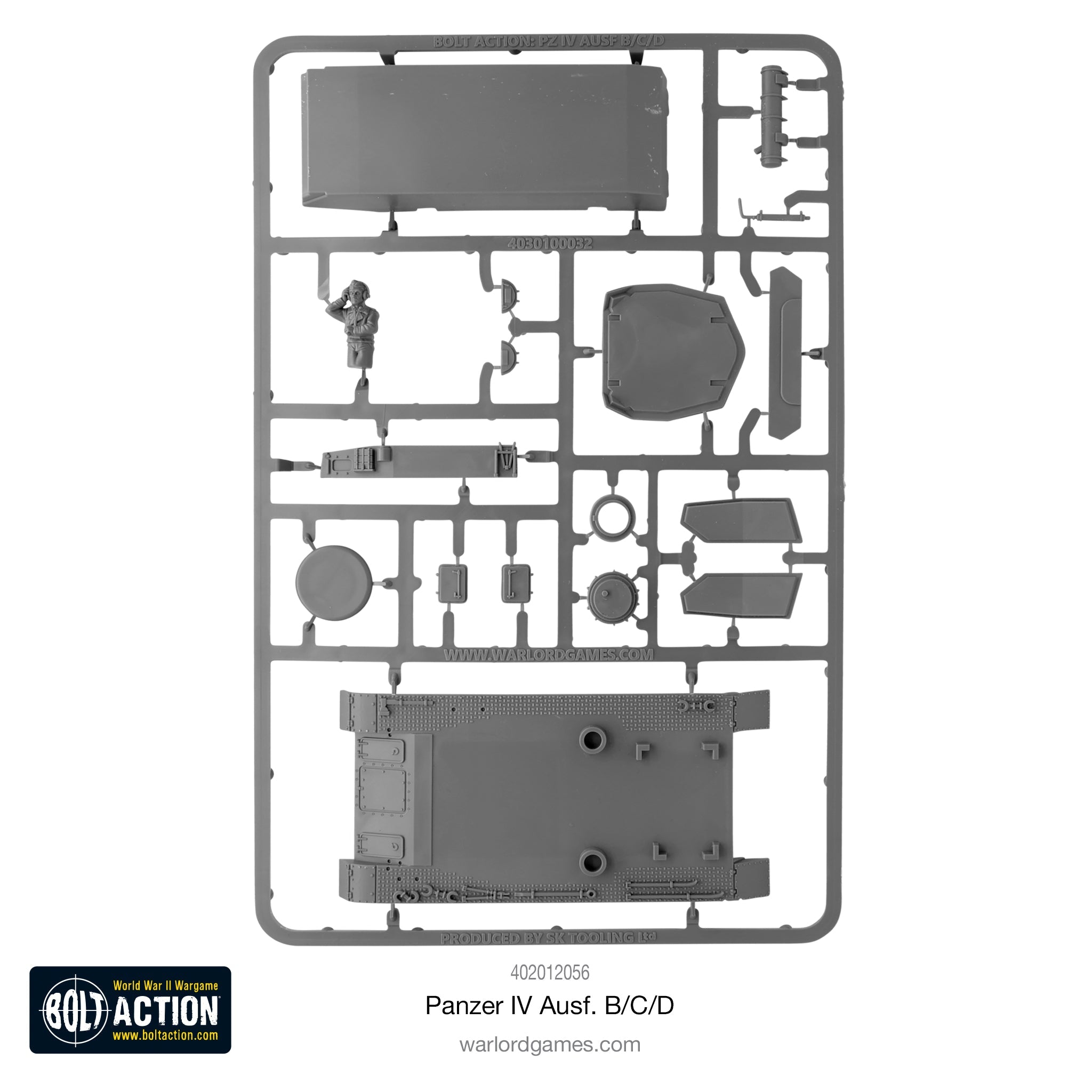 Bolt Action Panzer IV Ausf. B/C/D WWII German Tank 28 mm Scale Model Kit Frame #2