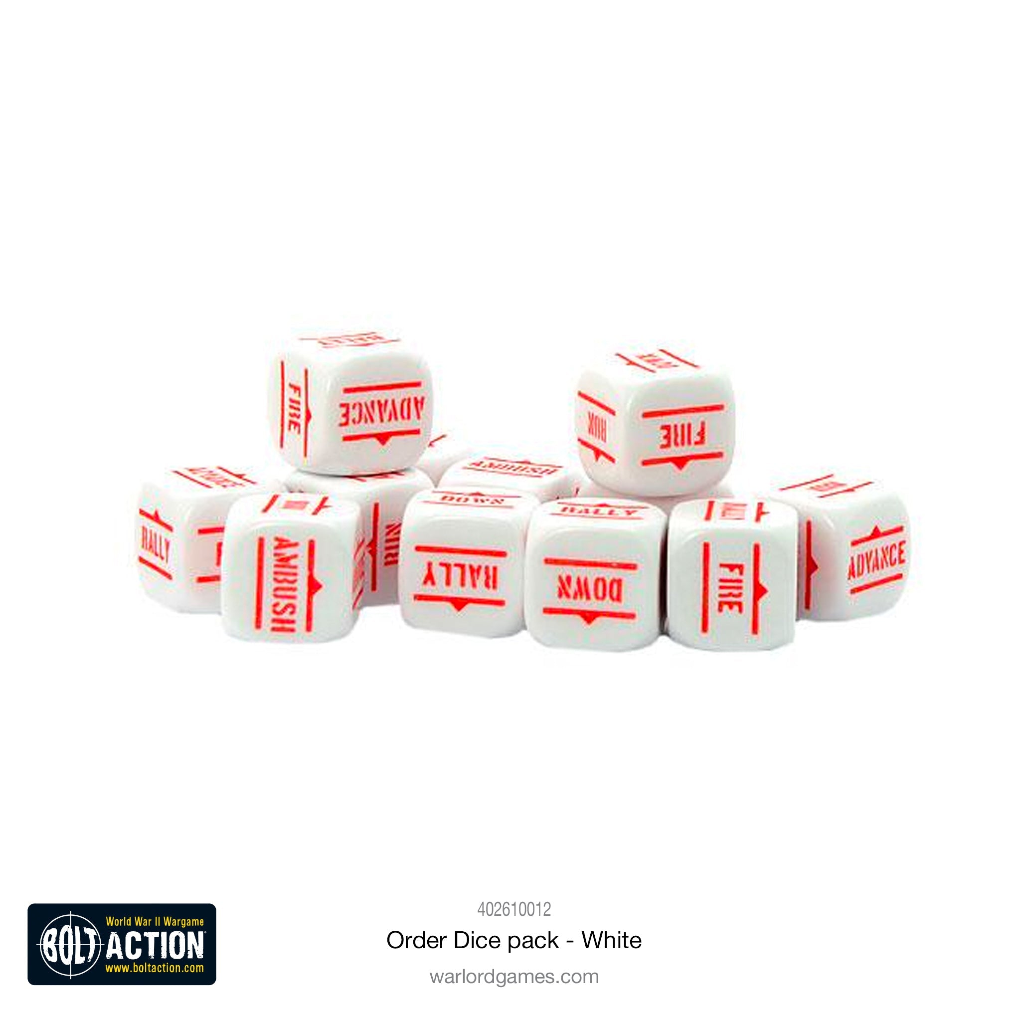 Bolt Action Oder Dice (White)