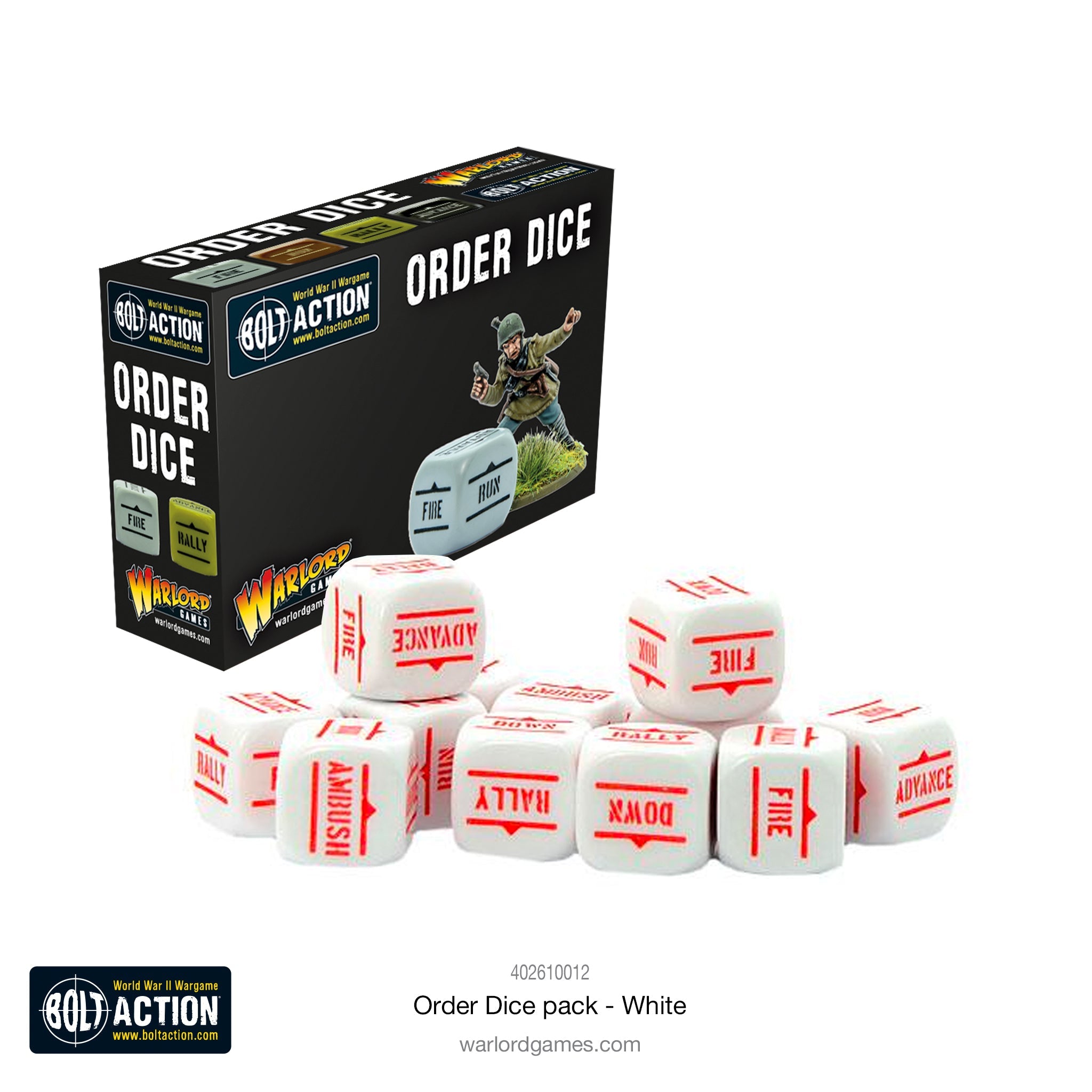 Bolt Action Oder Dice (White)