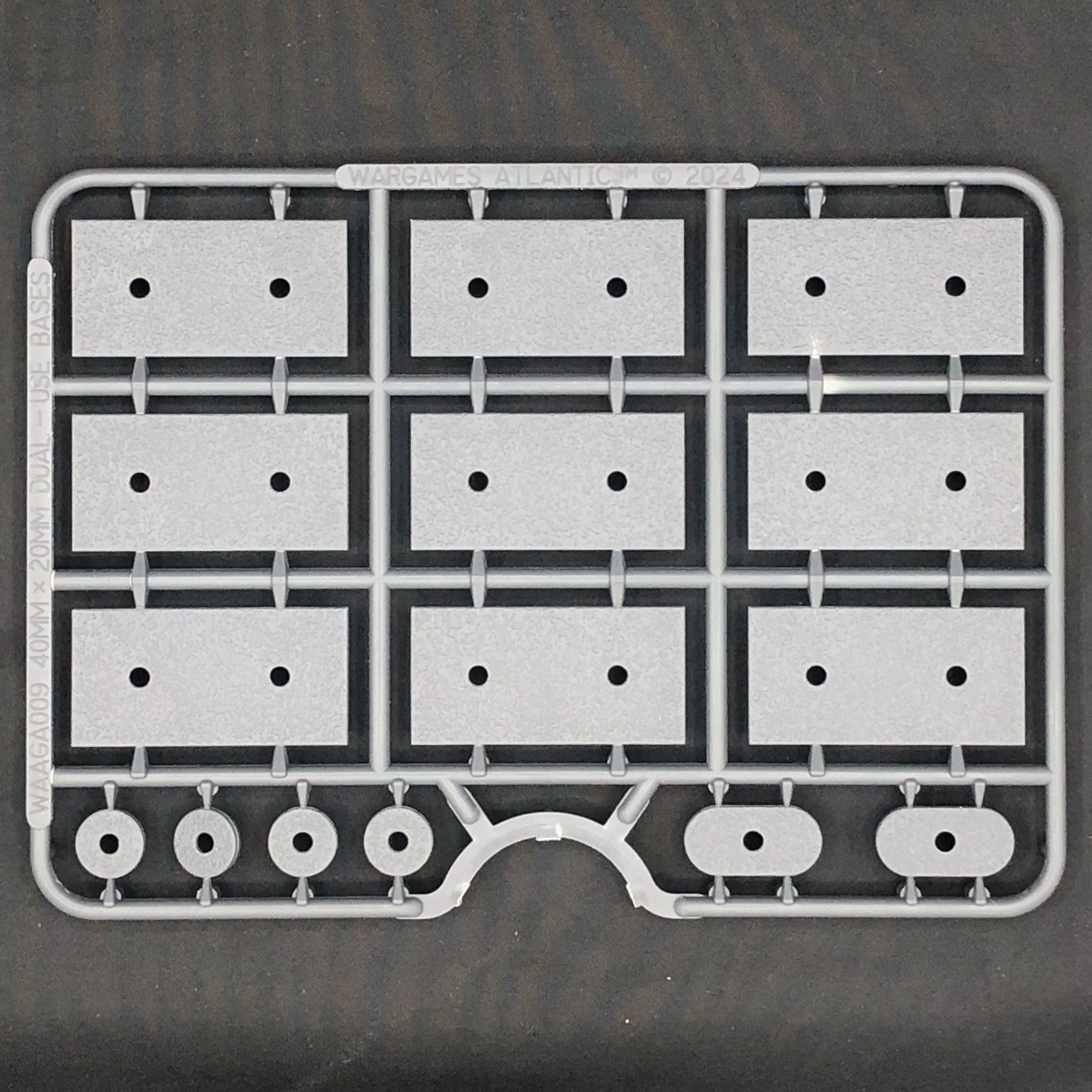 Wargames Atlantic 40mm x 20mm dual-use base frames included in Dwarven Host.