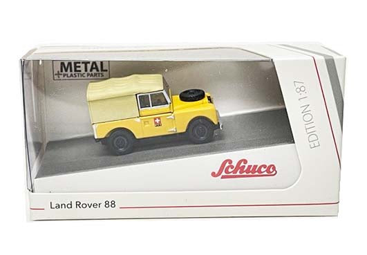 Land Rover 88 “PTT” (Yellow) 1:87 (HO) Scale Diecast Model Packaging