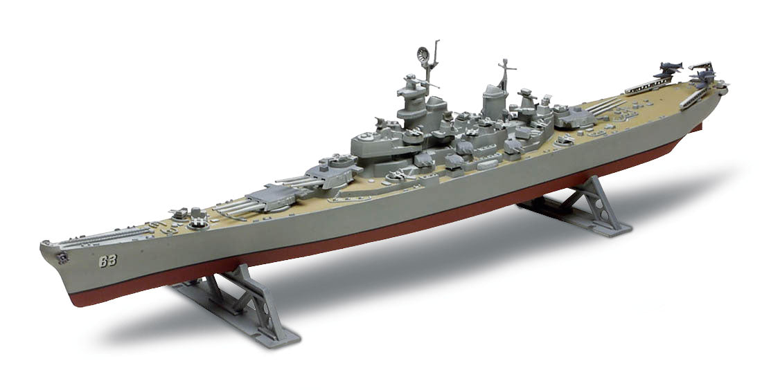 USS Missouri Battleship BB-63, 1/535 Scale Model Kit Completed Example