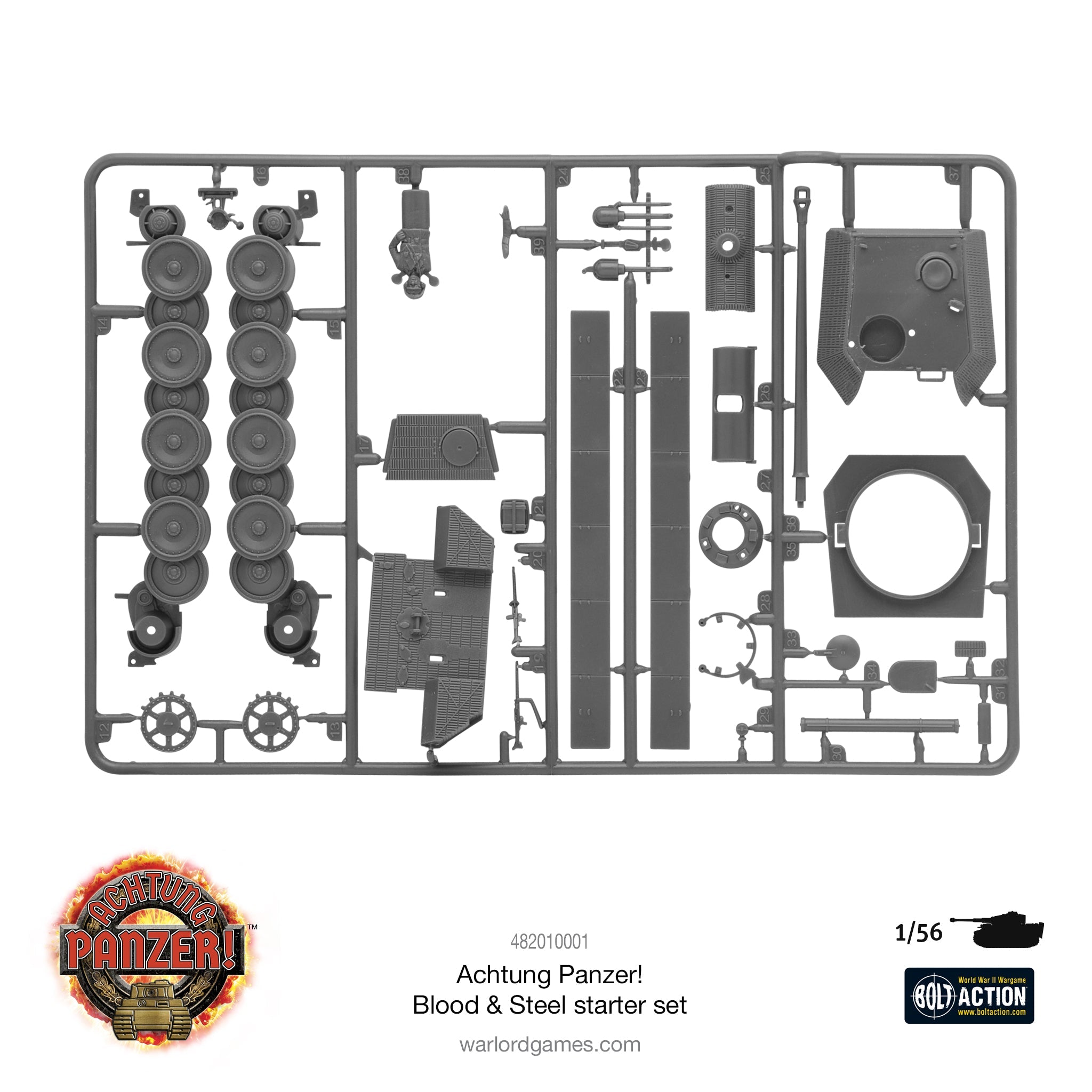 Bolt Action Achtung Panzer! Blood & Steel Starter Set Panther Kit Frame