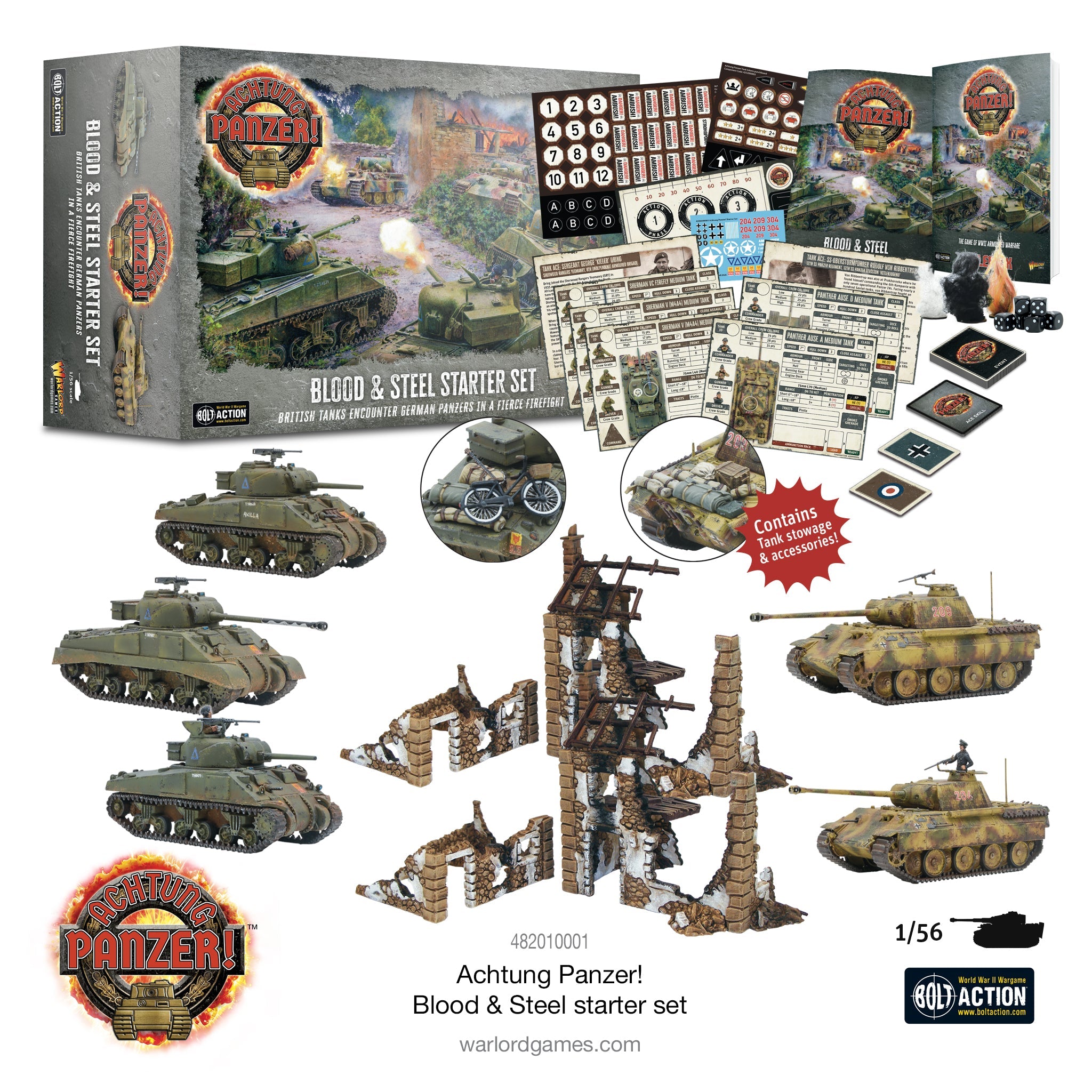 Bolt Action Achtung Panzer! Blood & Steel Starter Set Contents