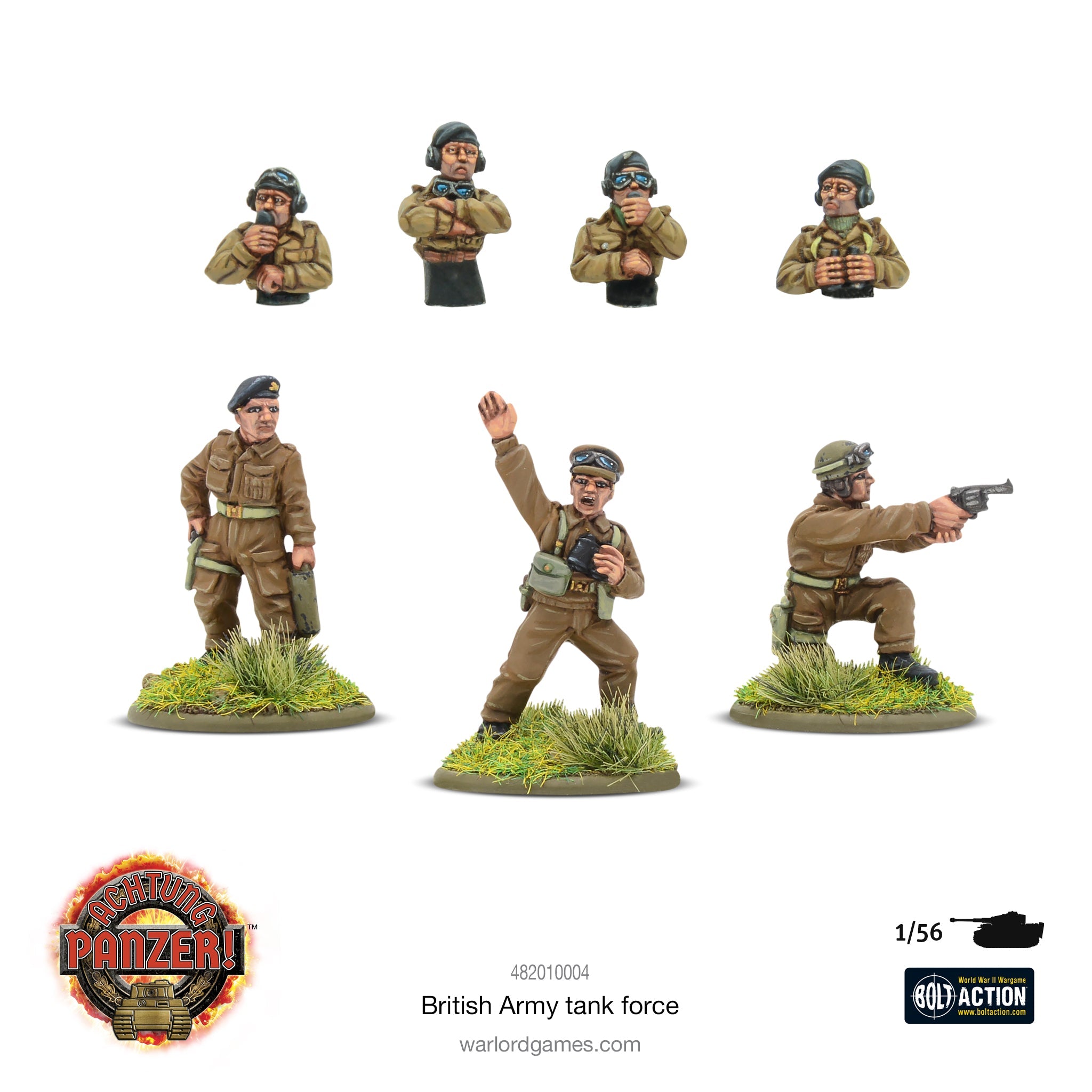 Bolt Action Achtung Panzer! British Tank Force Tank Crew Figures