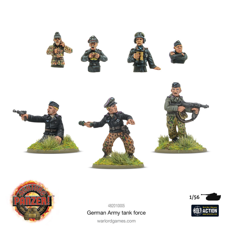 Bolt Action Achtung Panzer! German Army Tank Force Tank Crew Figures