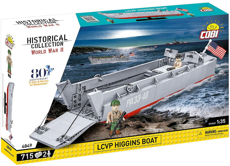 Landing Craft Vehicle Personnel (LCVP) Higgins Boat D-Day 1:35 Scale, 715 Piece Block Kit