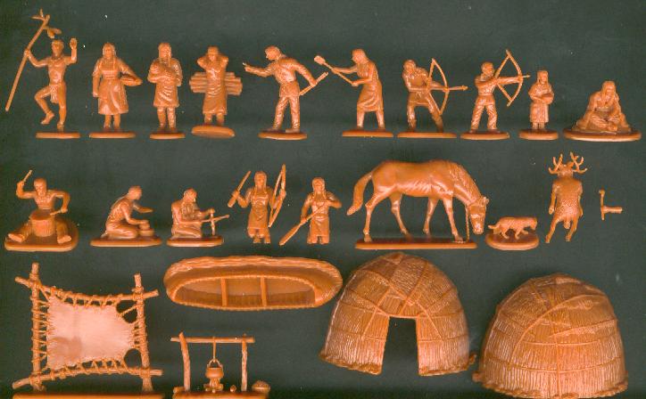 Eastern Early Friendly Indians 1/72 Scale Plastic Figures Contents