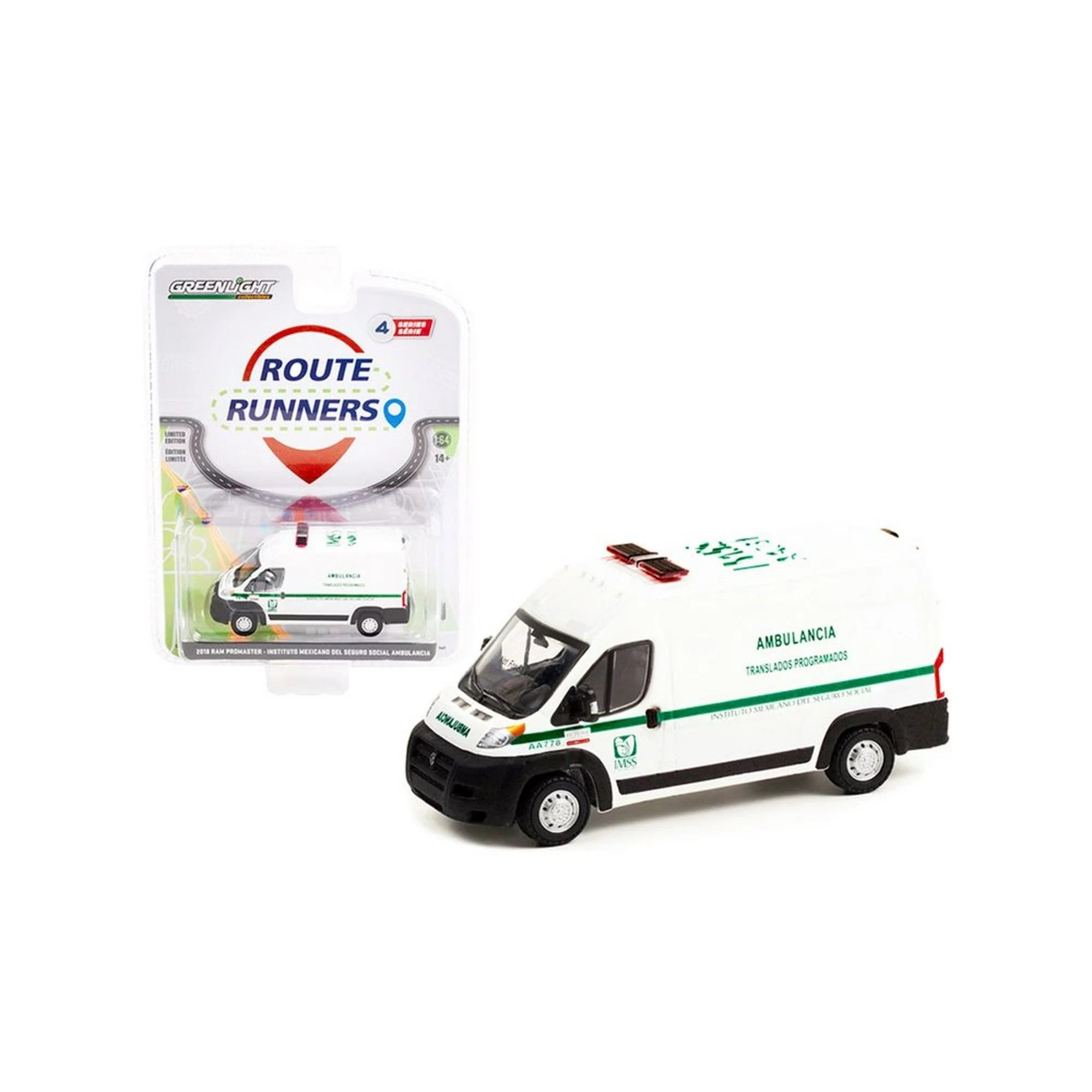 2018 Ram ProMaster - Instituto Mexicano Del Seguro Social Ambulancia - Ensenada, Mexico 1:64 Scale Diecast Model