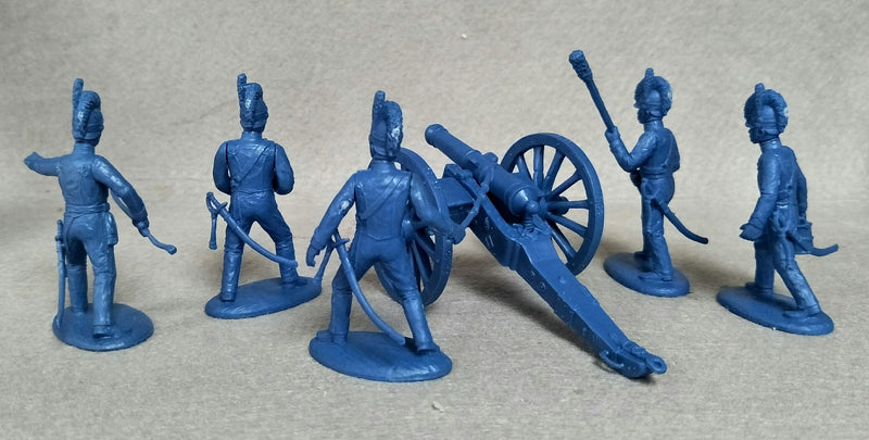 Napoleonic Wars British Royal Horse Artillery 1803 –1815, 54 mm (1/32) Scale Plastic Figures Bun Team Rear View