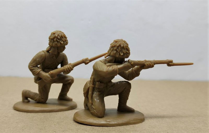 World War II Pacific War Japanese Tropical Jungle Defense, 54 mm (1/32) Scale Plastic Figures Riflemen Close Up