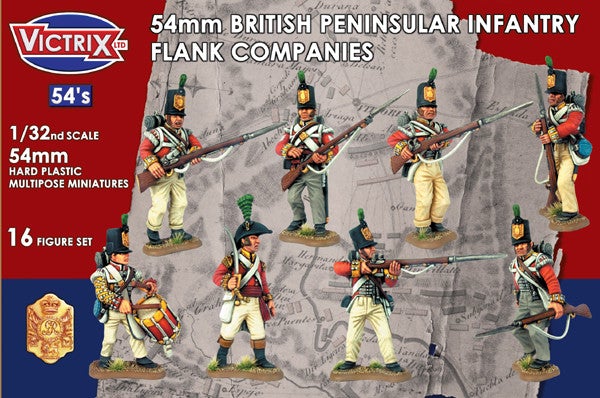 Napoleonic Peninsular War British Infantry Flank Companies, 1/32 (54 mm) Scale Model Plastic Figures