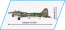 Boeing B-17F Flying Fortress “Memphis Belle”, 1/48 Scale 1376 Piece Block Kit Side View Dimensions