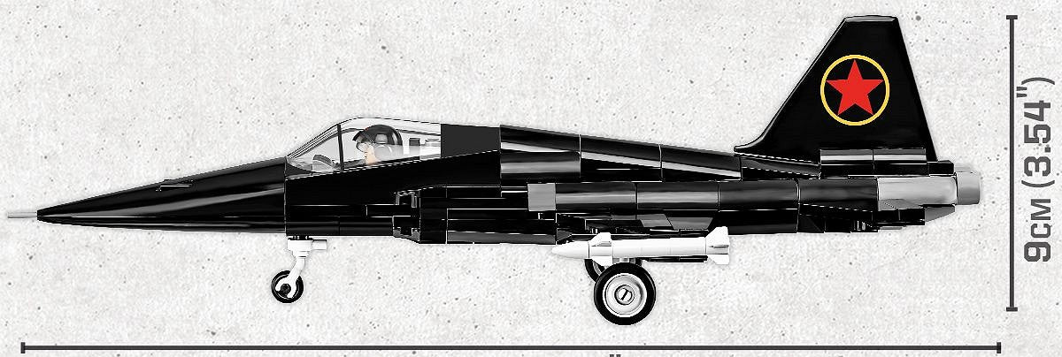 Top Gun Mig-28, 332 Piece Block Kit Side View Dimensions