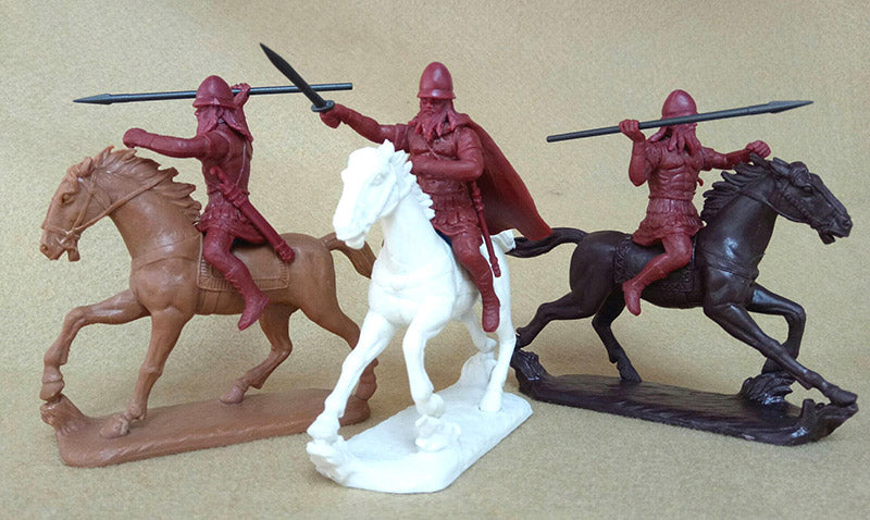 Wars of Classical Greece:  Spartan Cavalry, 60 mm (1/30) Scale Plastic Figures