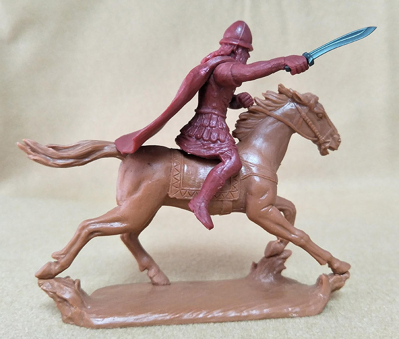 Wars of Classical Greece:  Spartan Cavalry, 60 mm (1/30) Scale Plastic Figures Clow Up With Sword