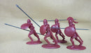 Classical Greeks Spartan Late Hoplites, 60 mm (1/30) Scale Plastic Figures Left Side View