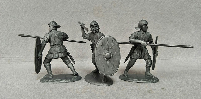 Early Imperial Roman Auxiliary Infantry, 60 mm (1/30) Scale Plastic Figures Spearmen