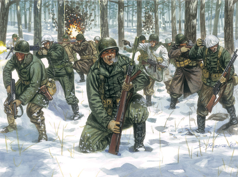 U.S. Infantry (Winter Uniforms) WWII 1/72 Scale Plastic Figures Box Art