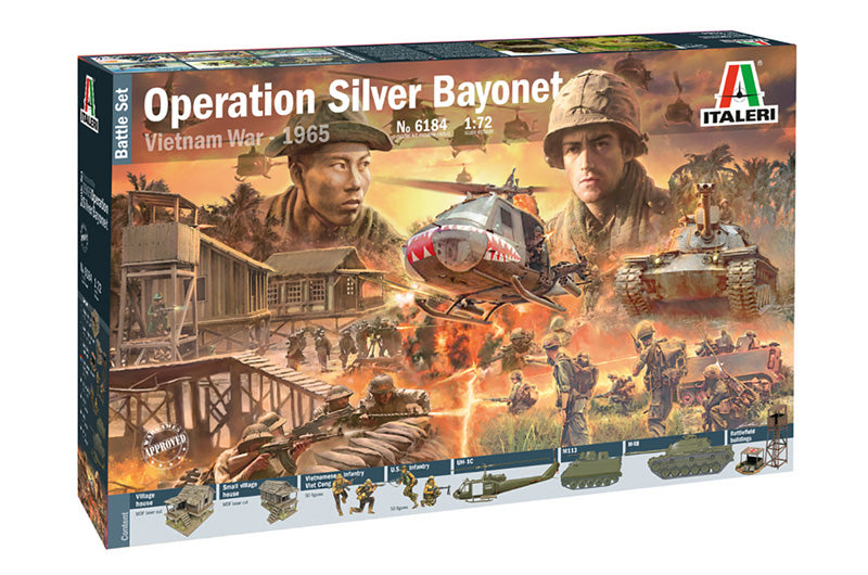 Vietnam War Operation Silver Bayonet 1965,1/72 Scale Plastic Battle Set