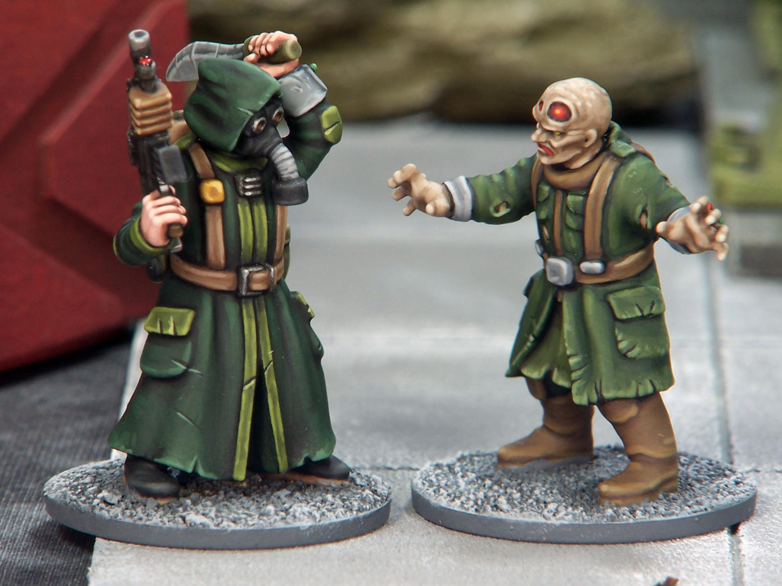 Stargrave Scavengers, 28 mm Scale Model Plastic Figures Painted Close Up