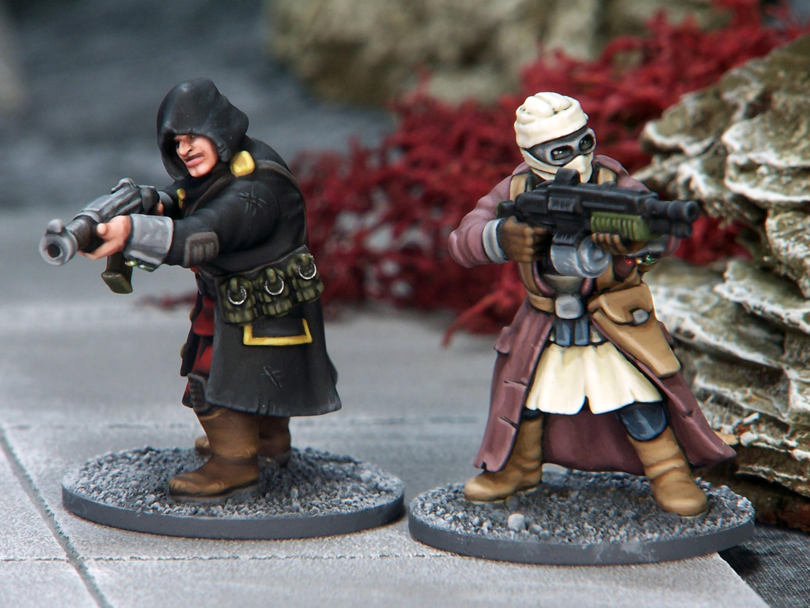 Stargrave Scavengers, 28 mm Scale Model Plastic Figures Painted Close Up