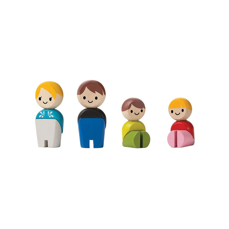 Plan Toys Wooden Doll Family (Light Skin Tone)