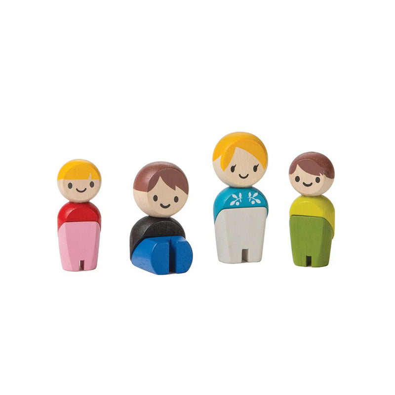 Plan Toys Wooden Doll Family (Light Skin Tone) Dad Sitting