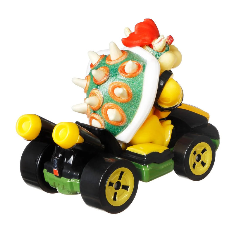 Hot Wheels Mario Kart – Bowser Standard Kart 1/64 Scale Diecast Car Right Rear View