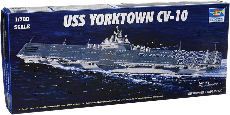 USS Yorktown Aircraft Carrier CV-10 1945, 1:700 Scale Model Kit