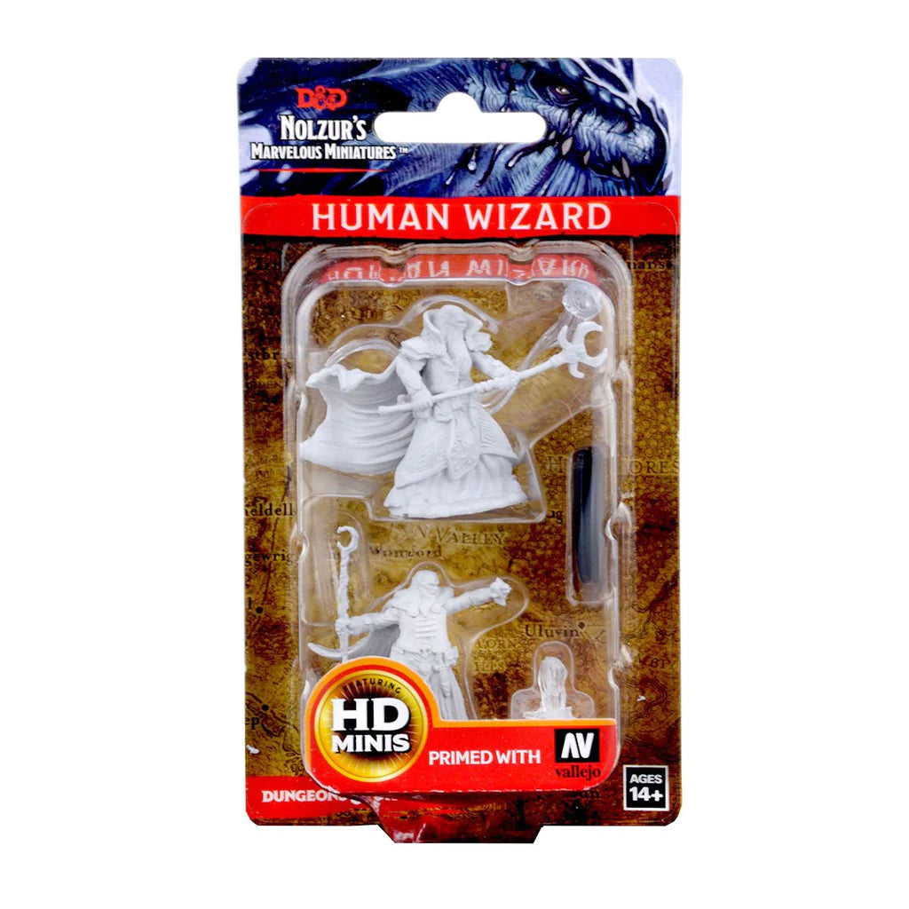 D&D Nolzur’s Marvelous Unpainted Miniatures: Human Wizard Packaging