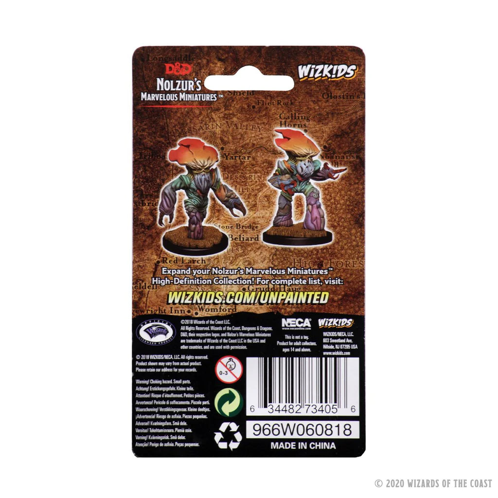 D&D Nolzur’s Marvelous Unpainted Miniatures: Myconid Adults Back of Packaging