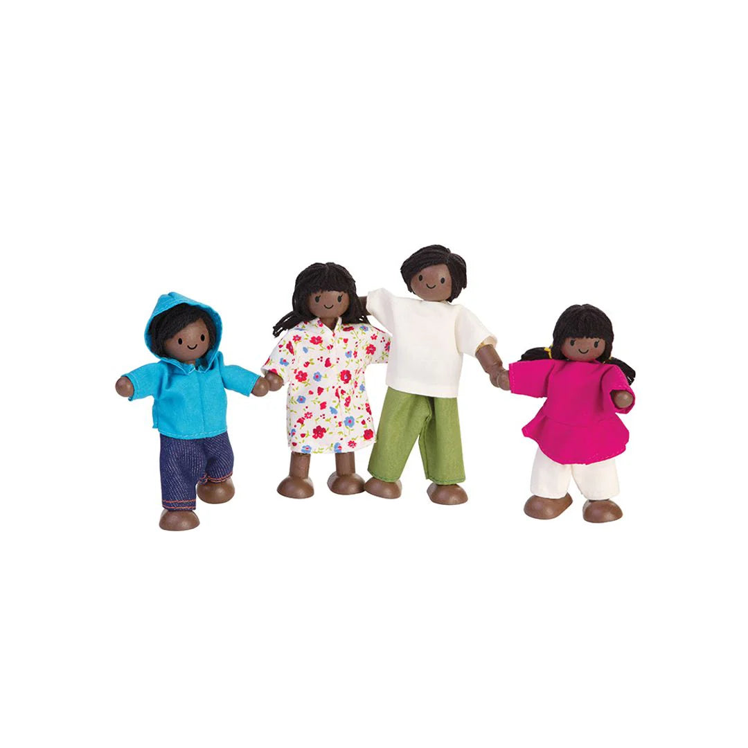 Plan Toys Doll Family (Dark Skin Tone) Embracing