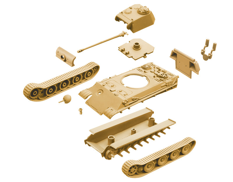 Pz.Kpfw. V Ausf. G Panther Tank (Qty 2 – Fast Assembly) 1/72 Scale Model Kit Parts Per Tank