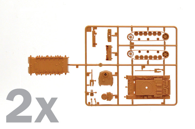 Pz.Kpfw. III Ausf.J Medium Tank (Qty 2 - Fast Assembly) 1/72 Scale Model Kit Frames